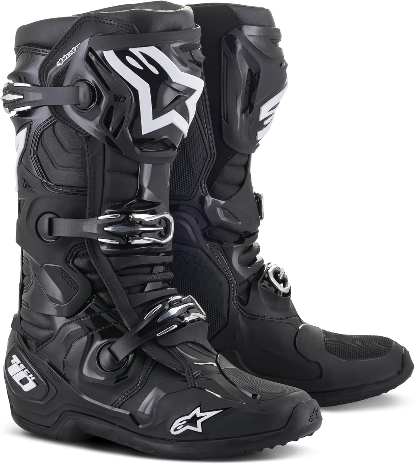 Ботинки Alpinestars Tech 10 MX (черный/флуоресцентно-красный/флуоресцентно-оранжевый/белый, 12), мультиколор — фото 2