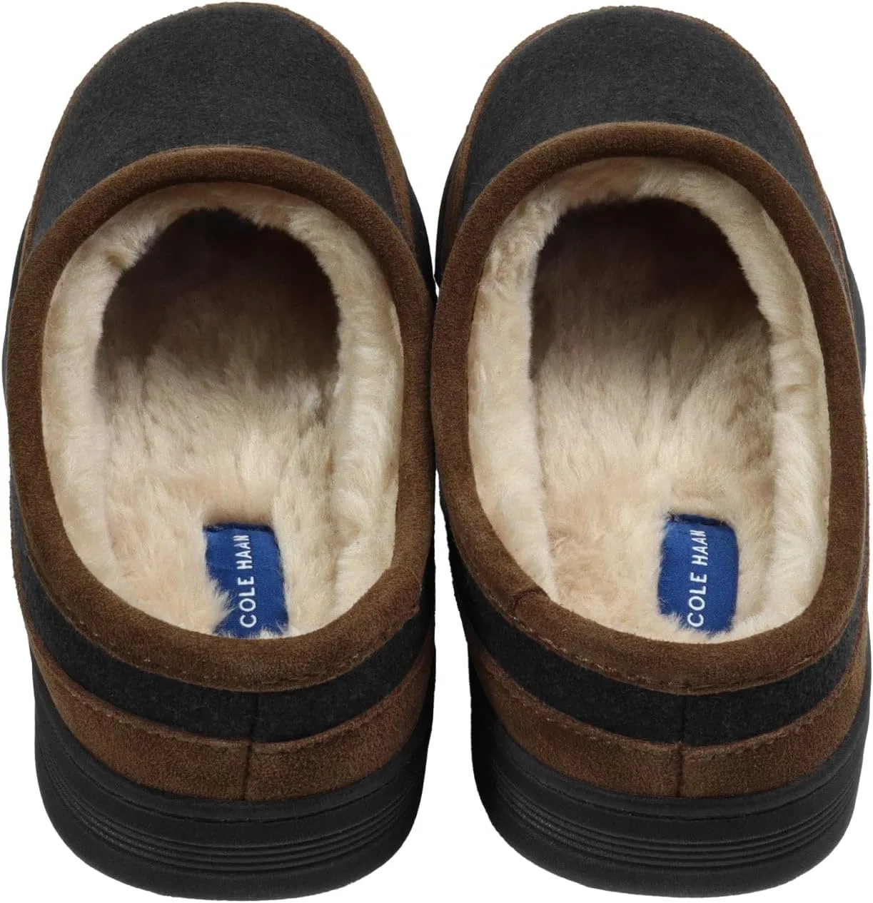 Мужские легкие и удобные прогулочные тапочки Cole Haan, Caviar — фото 4