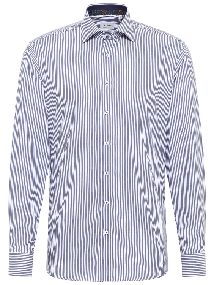 

Рубашка приталенного кроя темно-синего цвета Eterna