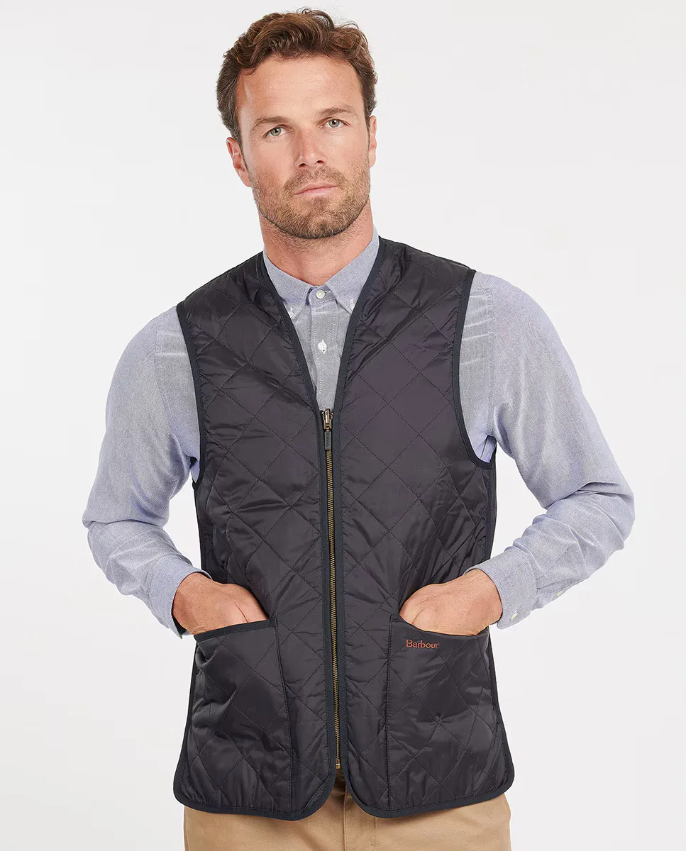 

Стеганый флисовый жилет Barbour, синий