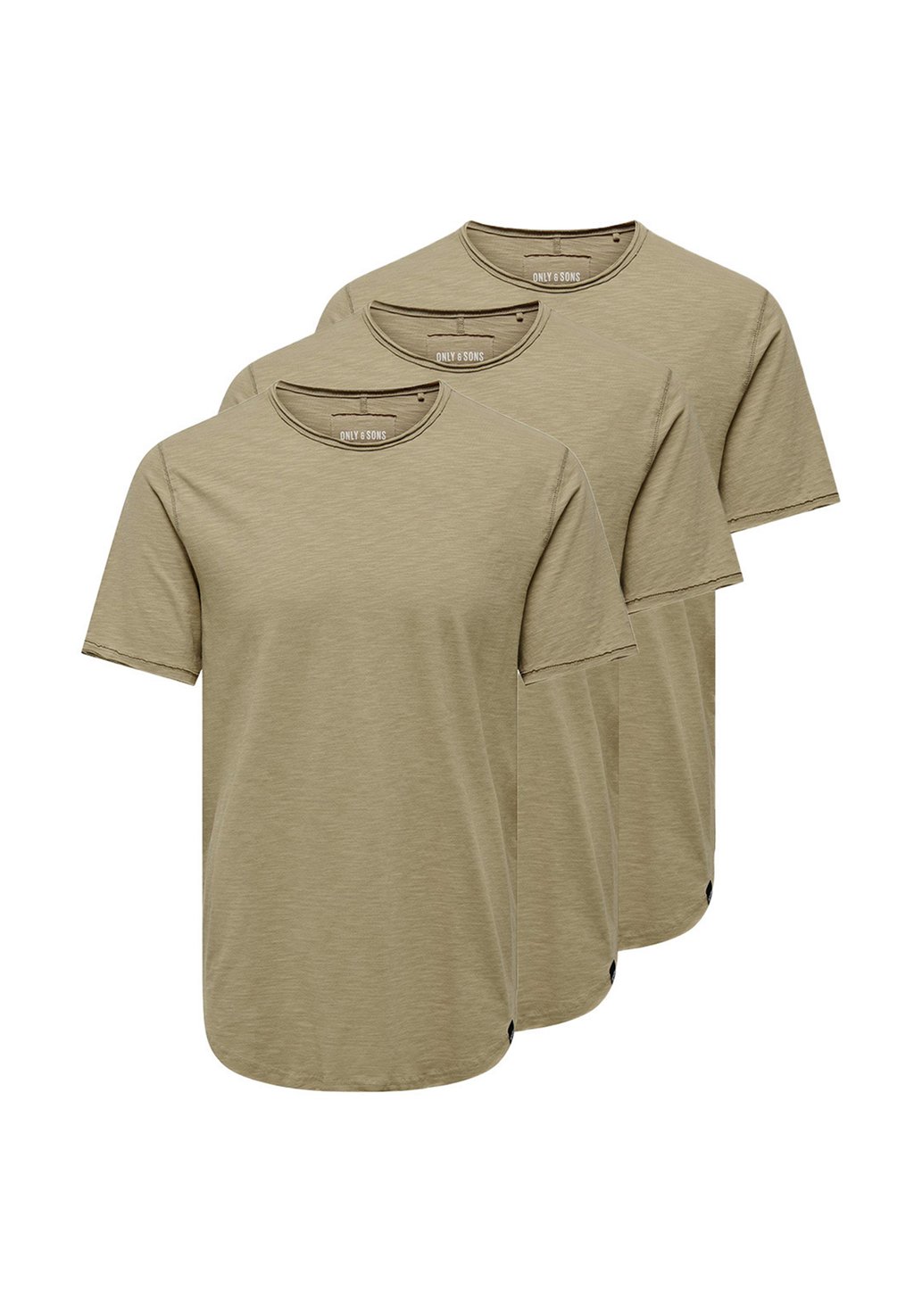 

Базовая футболка 3ER PACK Only & Sons, бежевый