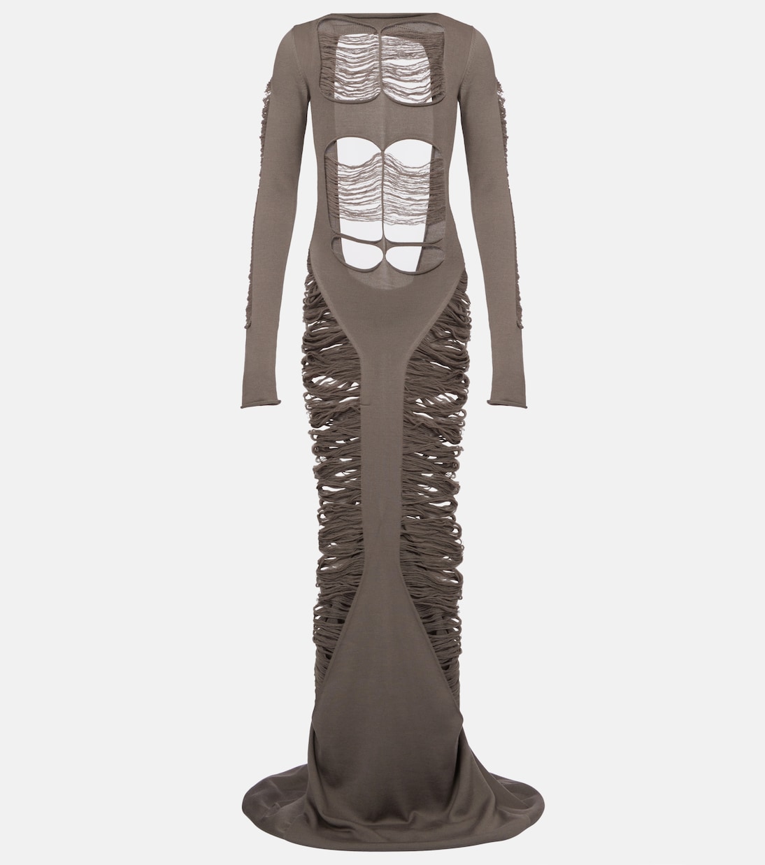 

Длинное платье из потертой шерсти Rick Owens, Dust