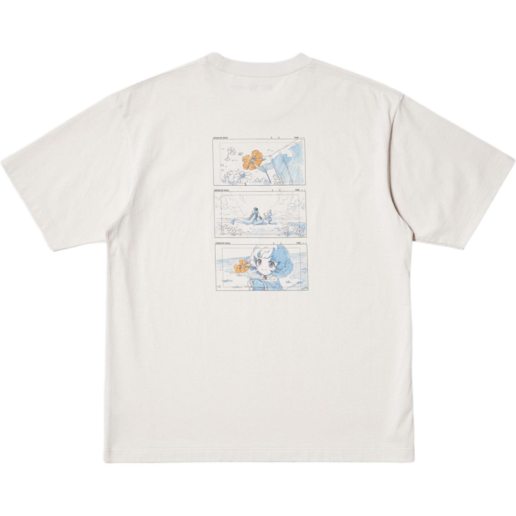 Футболка WANGZHERONGYAO,LIANMINGKUAN Glory Of Kings совместная модель SS25 унисекс UNIQLO, светло-бежевый — фото 3