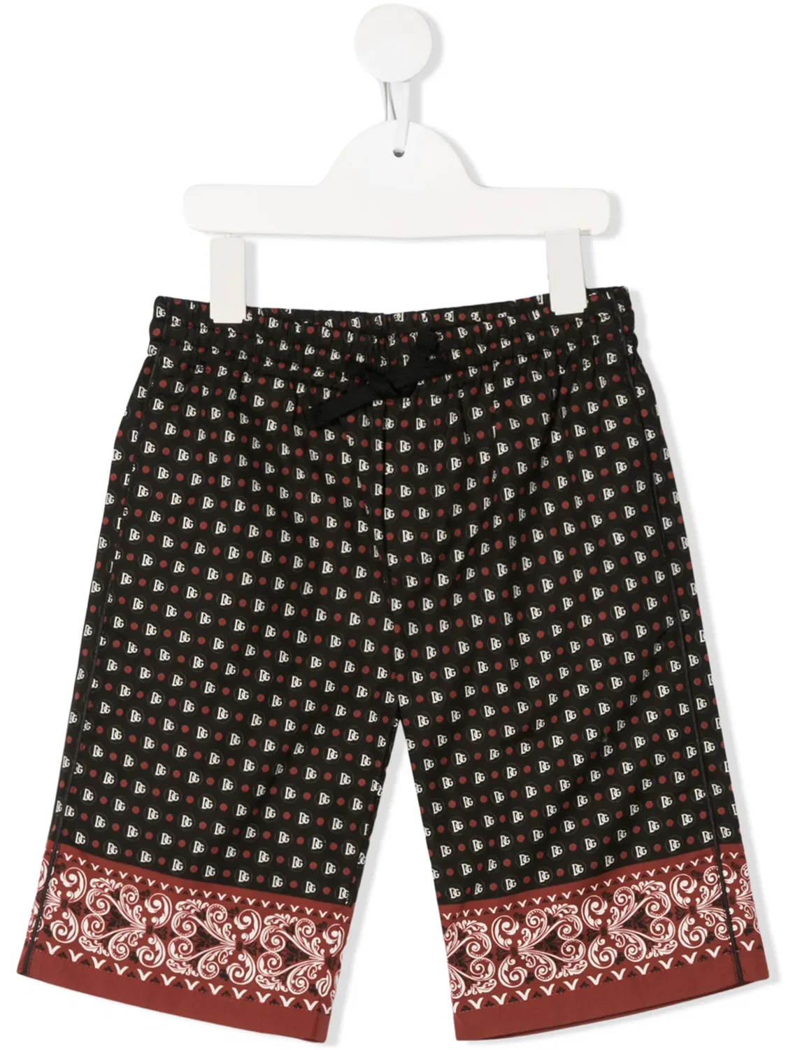 Шорты с кулиской и принтом пейсли Dolce & Gabbana Kids