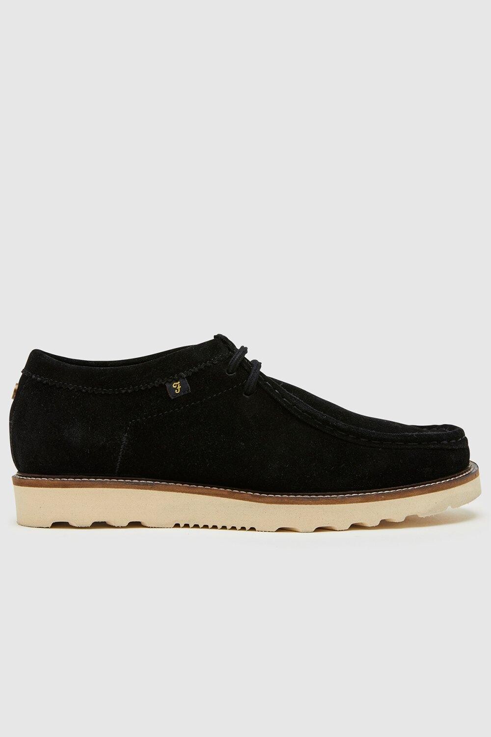 

Замшевые туфли Wallabee на шнуровке 'Tully' Farah Footwear, черный