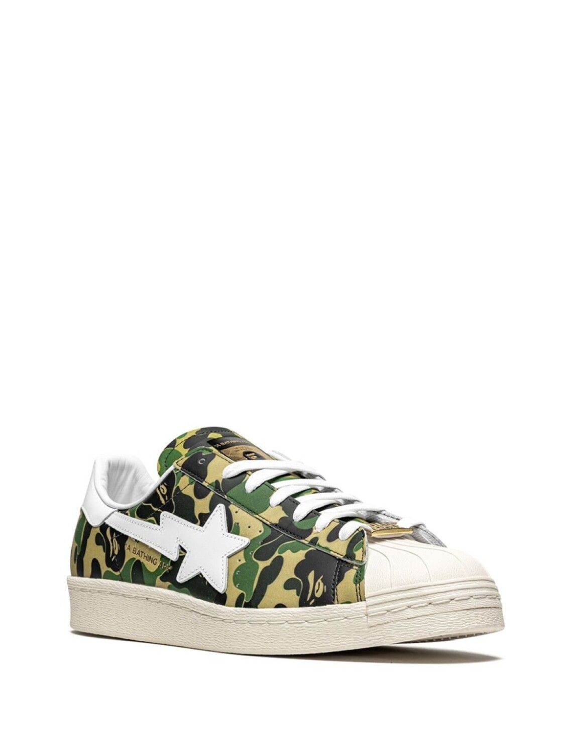 Adidas кеды Superstar ABC Camo из коллаборации с BAPE, зеленый — фото 2