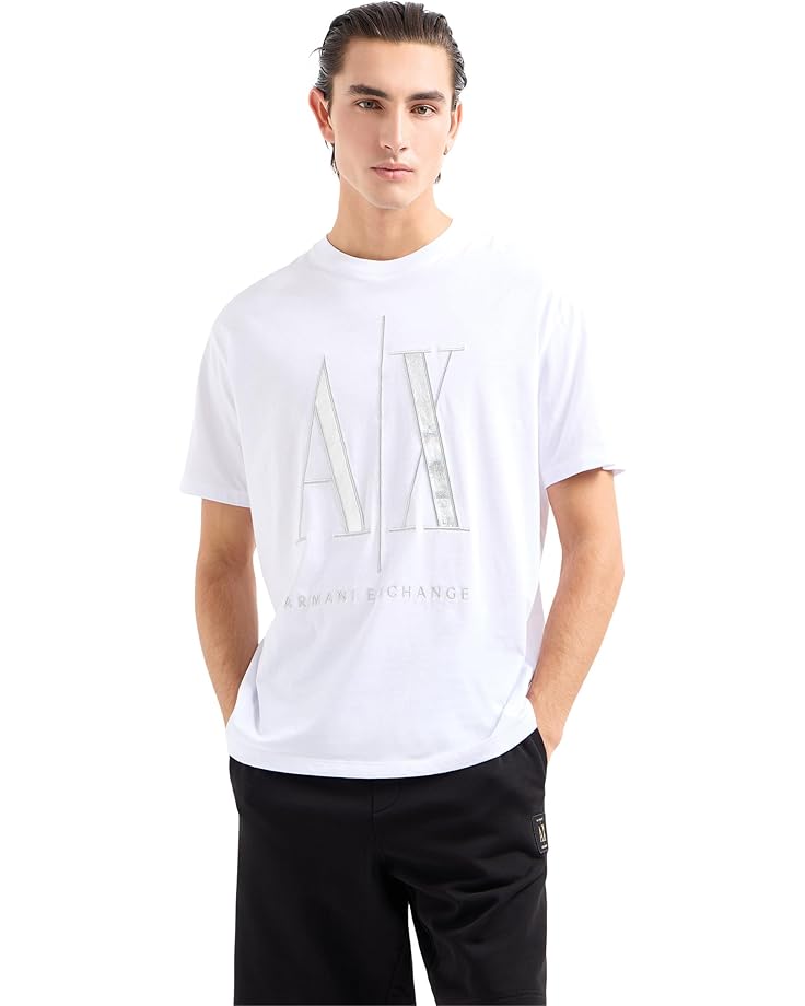 

Футболка Armani Exchange Black/Gold Icon Logo Tee, белый
