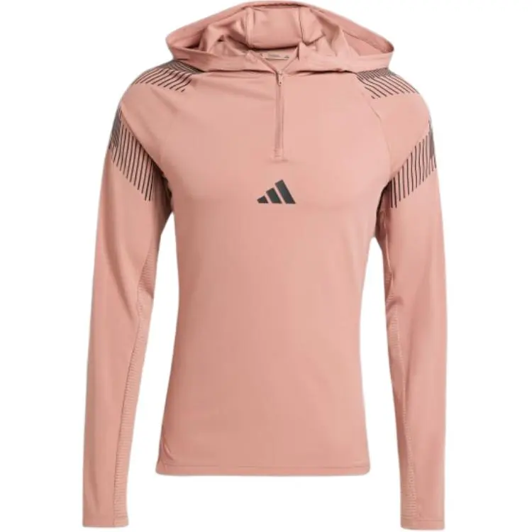 

Adidas With AdiClub Pro Series Quarter Zip Hooded Track Jacket, Warm Clay