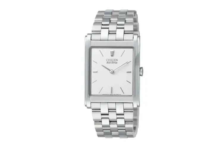

CITIZEN Часы Ecology Drive Collection Solar Quartz Movement Stainless Steel Watchband Watch Men's Watch White Dial, White