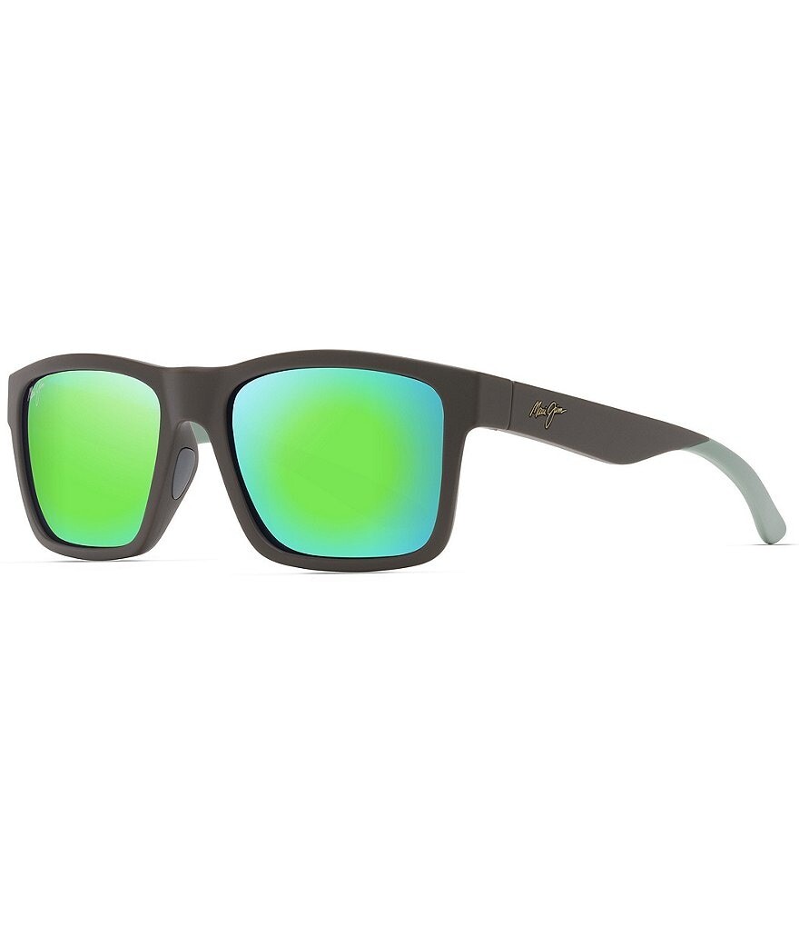 

Солнцезащитные очки унисекс Maui Jim The Flats PolarizedPlus2, 57 мм, прямоугольные с зеркалом, черный