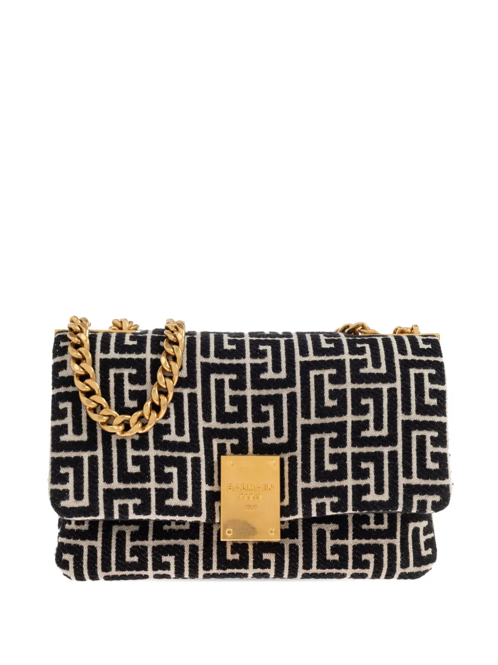 

Маленькая мягкая сумка-тоут 1945 Balmain, черный