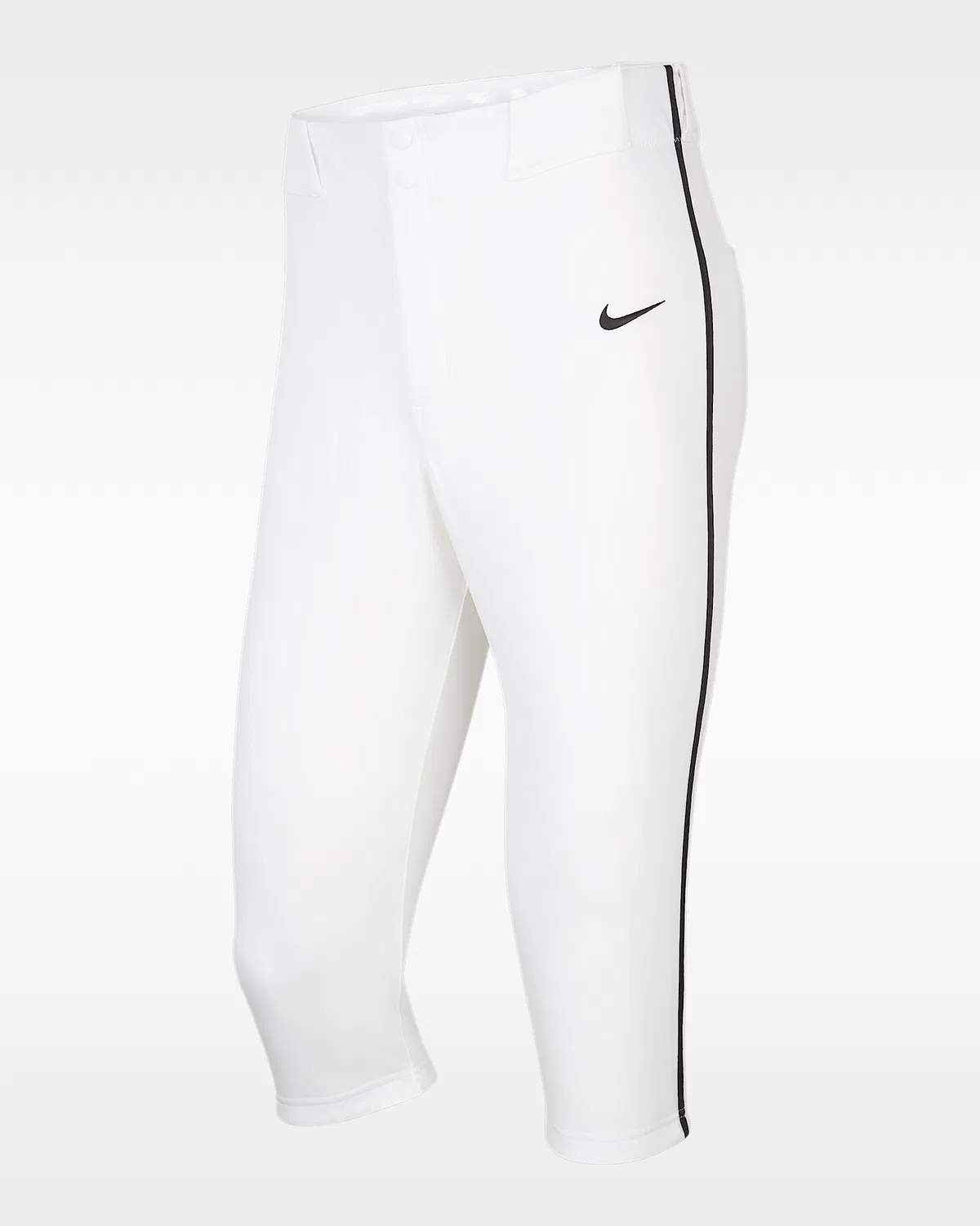 Мужские бейсбольные штаны Nike Vapor Select 2 с высокой посадкой и лампасами, White/Black/Black