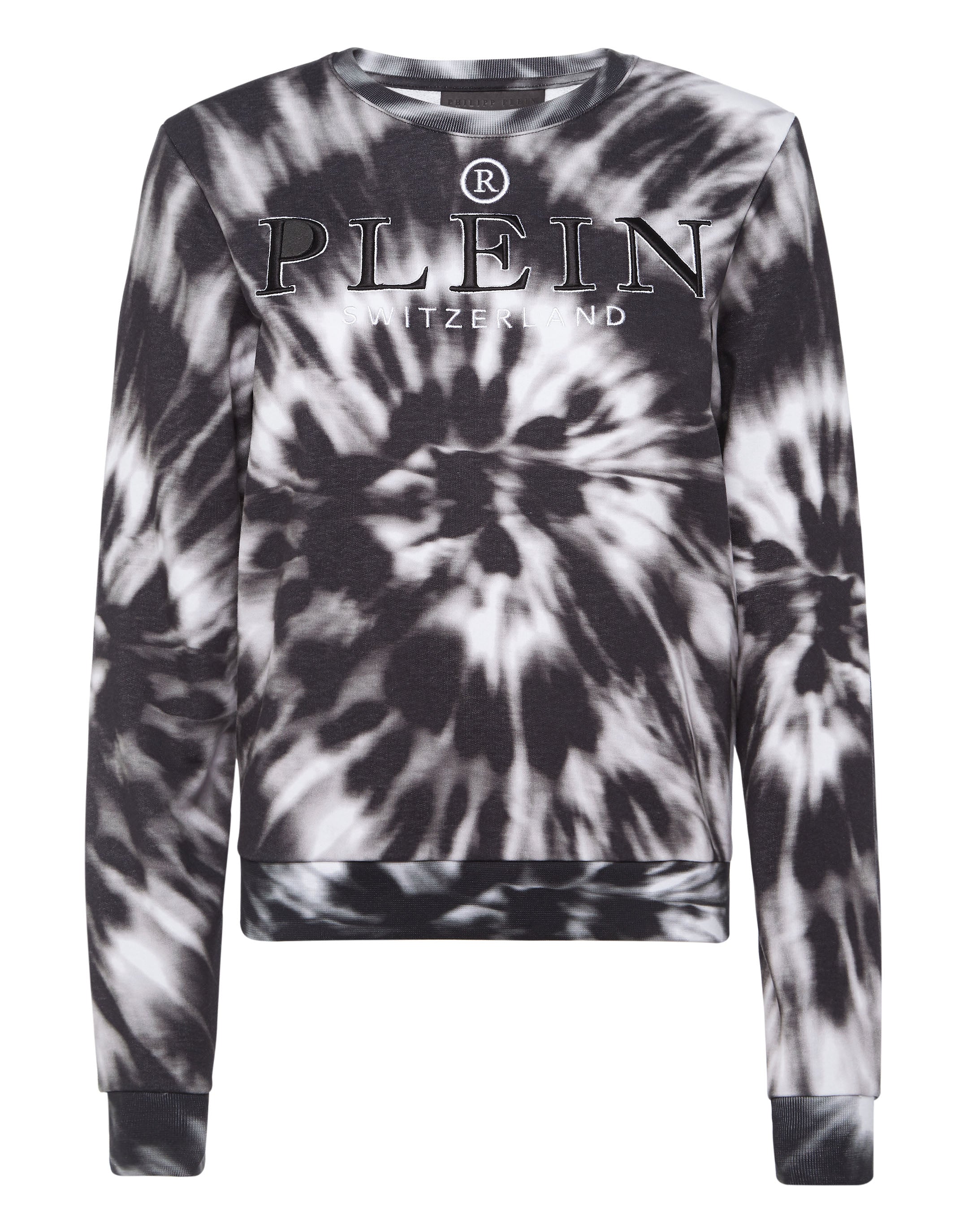 

Толстовка LS Tie dye PHILIPP PLEIN, черный/белый