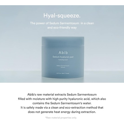 Сыворотка Abib — Подушечка Sedum Hyaluron Pad Hydrating Touch - Hyaluronic Acid, Hydrating and Improving — фото 3