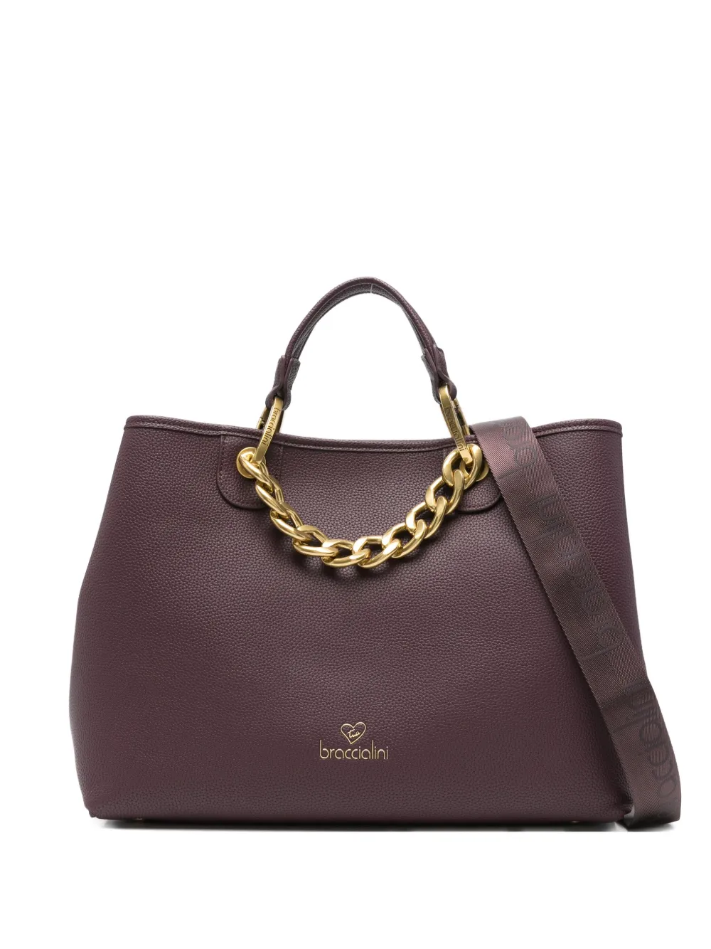 

Кожаная сумка-тоут Braccialini, фиолетовый