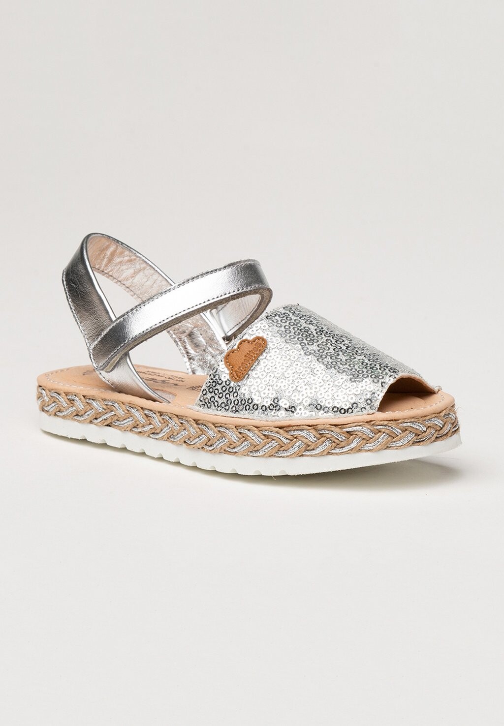 

Сандалии IBICENCA GLITTER -SEQUINS Calzados Angelitos, серебро