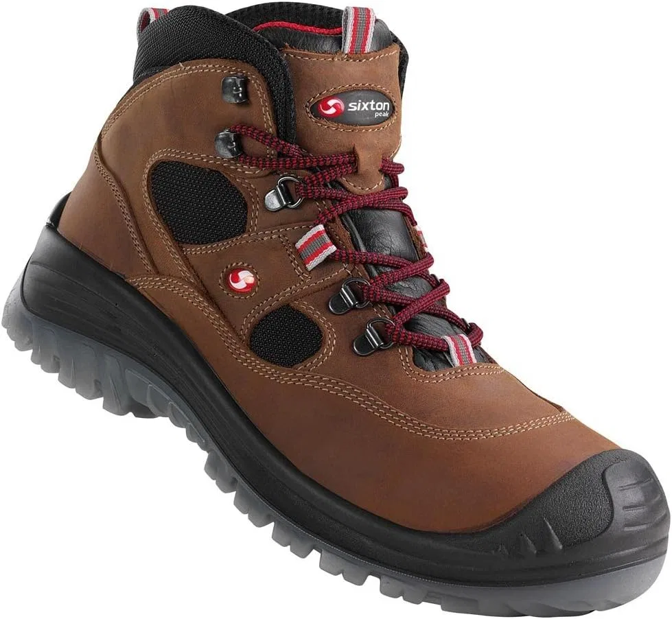 Высокие ботинки Sixton Safety Labrador S3 EN ISO 20345, Brown, Black, Grey, Red