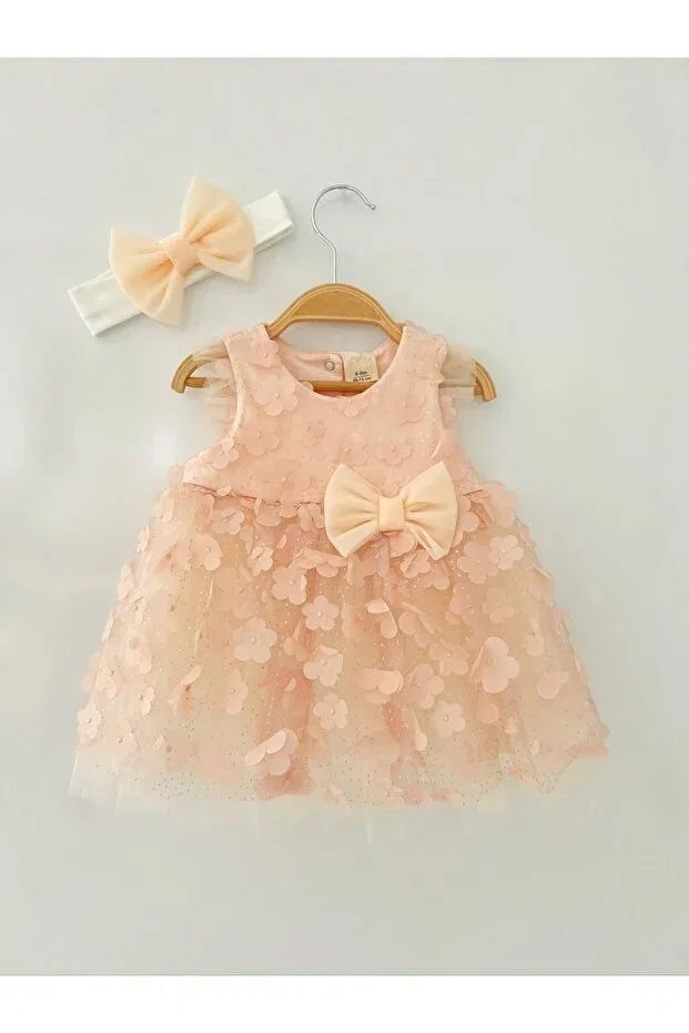 Детское платье для девочек с принтом Party Colored Baby, Pink — фото 3
