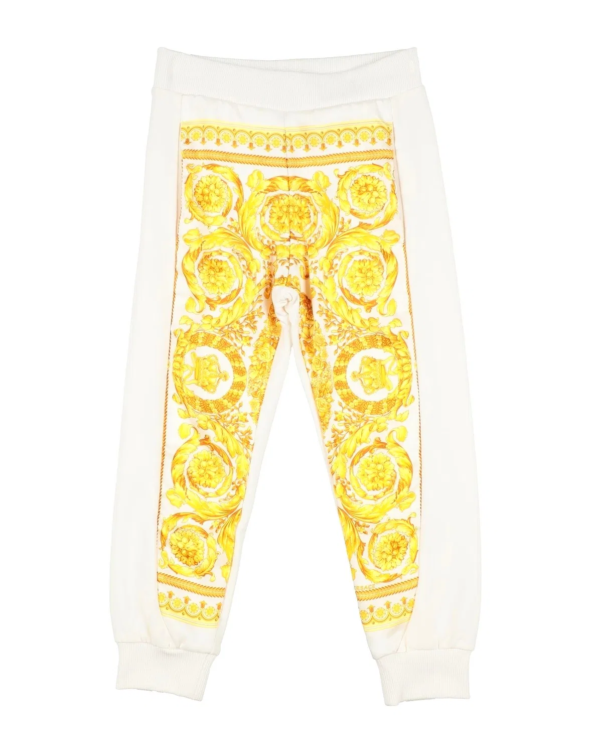 Спортивные брюки из футера с принтом Versace Young, белый