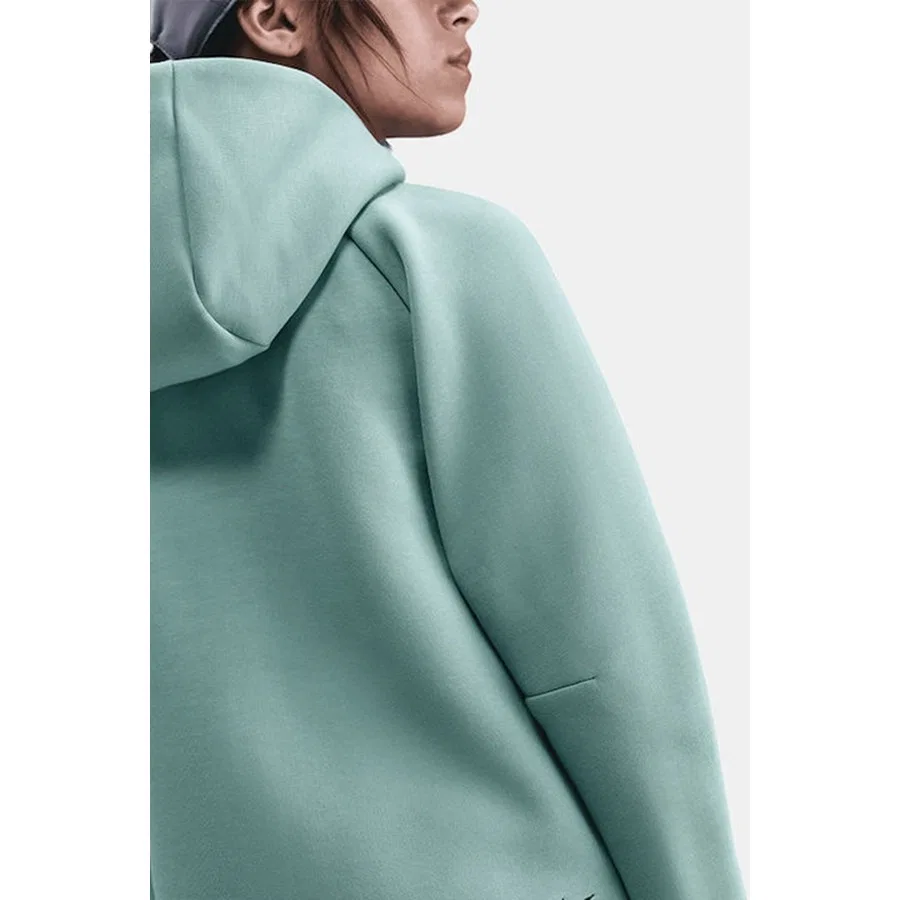Детский свитшот с капюшоном и молнией Tech Fleece Nike, Зеленый — фото 2