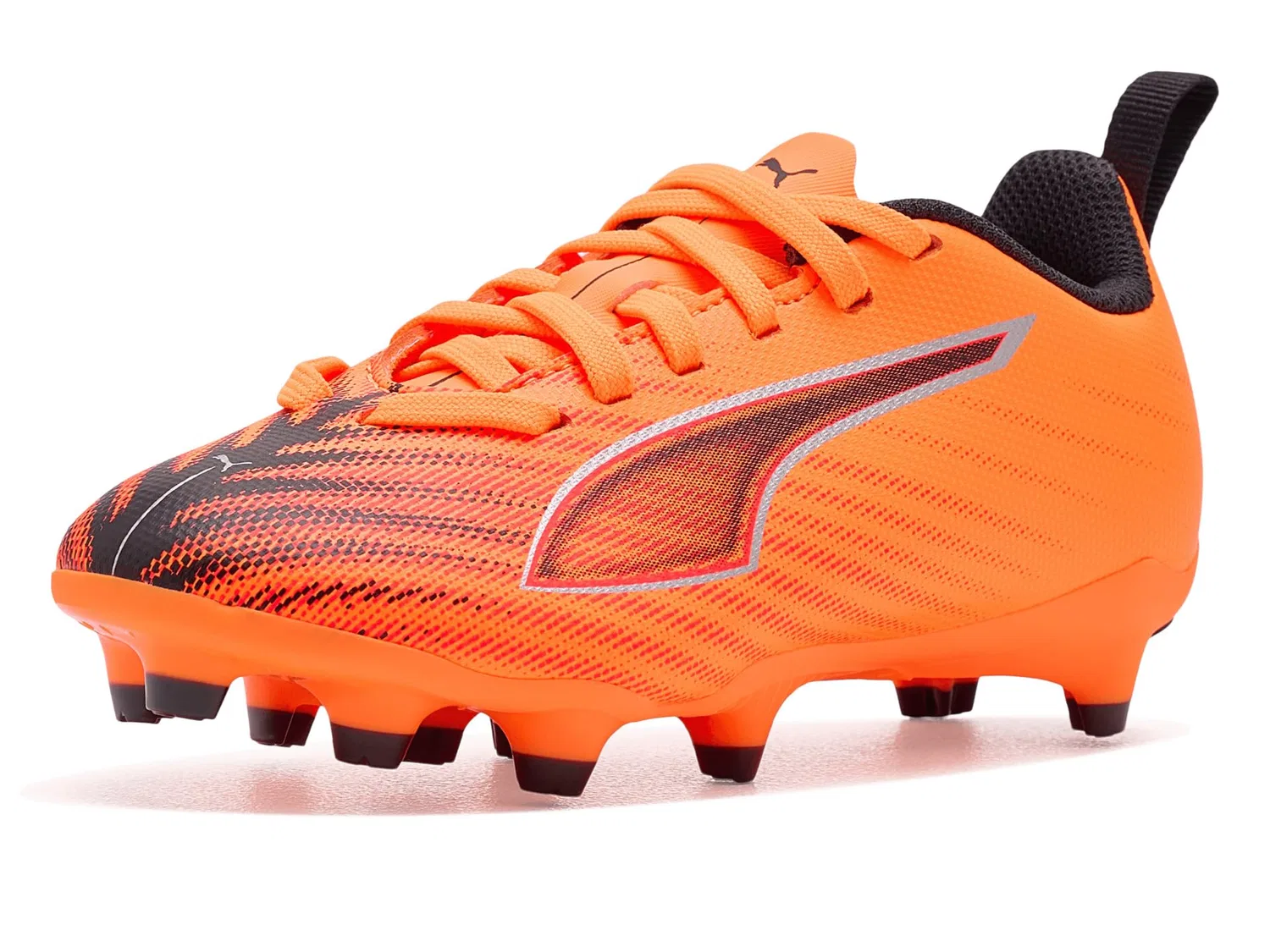 Бутсы Ultra 6 Play Firm, Artificial Ground Soccer Cleats (для маленьких и больших детей) Puma Kids, Heat Fire/Puma Black/Glowing Red