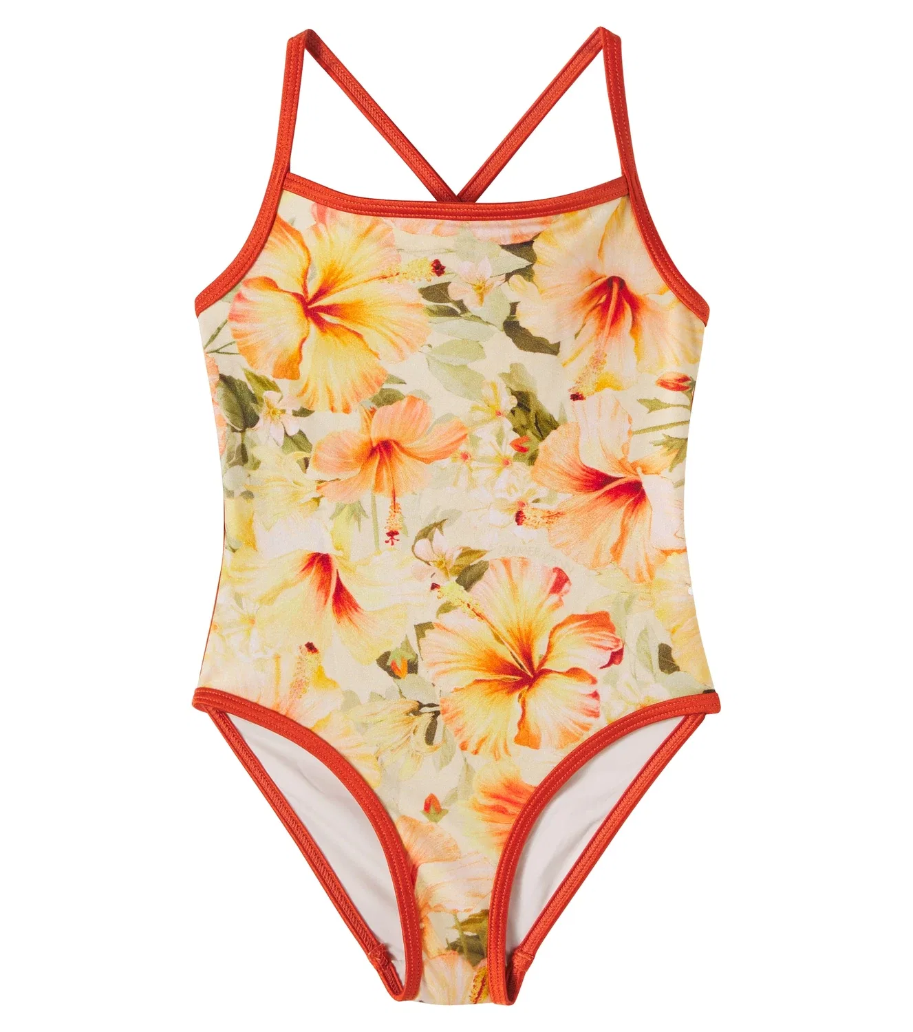 Раздельный купальник с принтом Zimmermann Kids, Mango Hibiscus