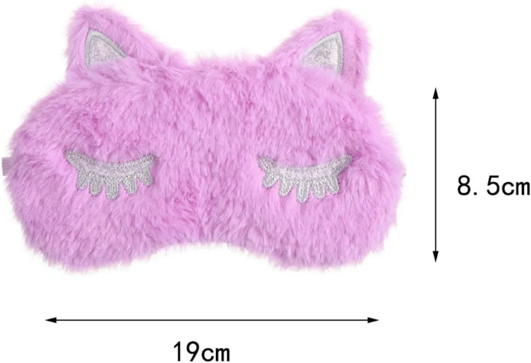 Плюшевая маска для сна Einhorn, DONFAMDS, 1 шт, 19x8.5x2 см, Фиолетовый — фото 2