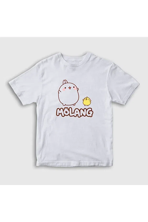 Детская футболка для девочек с принтом Friend Molang Piu Piu Molang Presmono, White