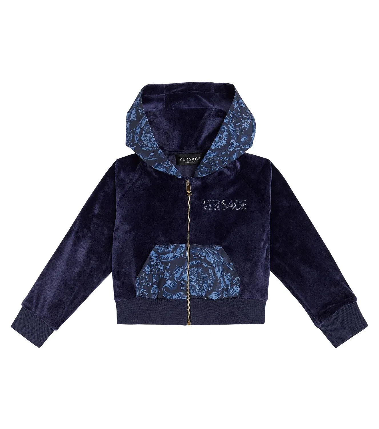 Худи с капюшоном Versace Kids, синий