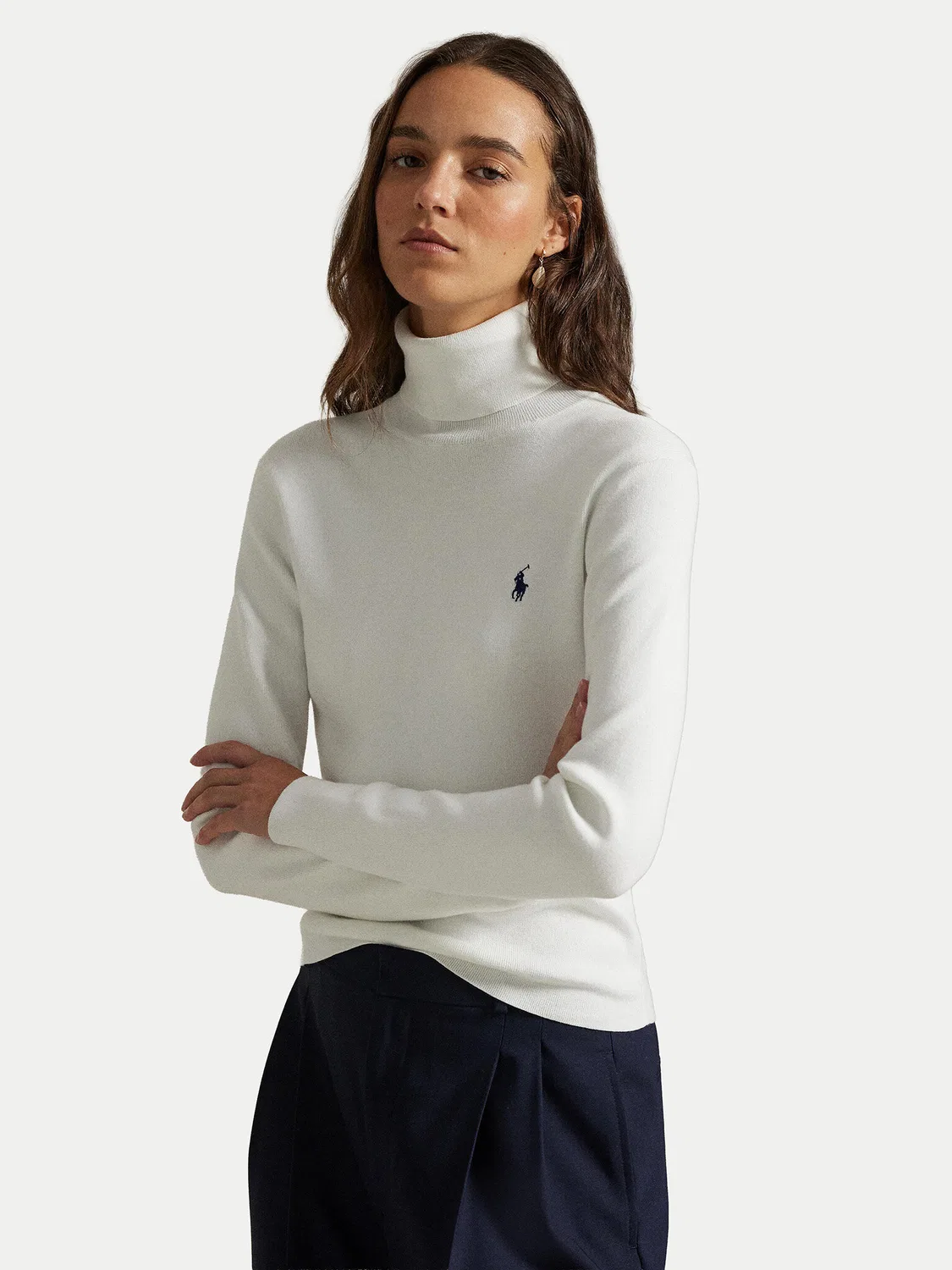 Женская водолазка стандартного кроя Polo Ralph Lauren, белый