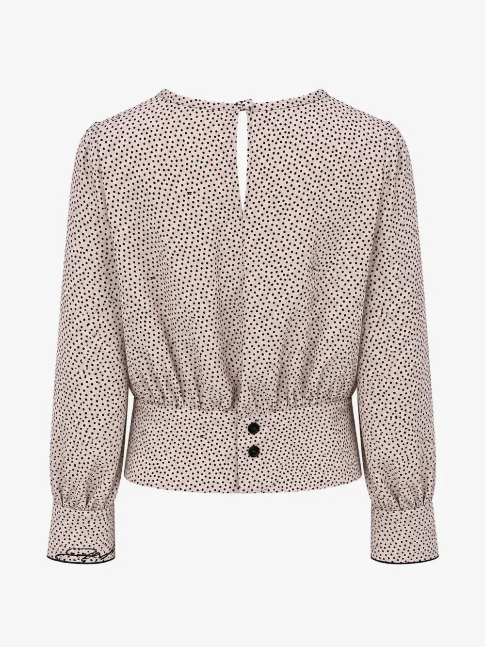 Плиссированная блузка в горошек Elisabetta Franchi La Mia Bambina, розовый — фото 2