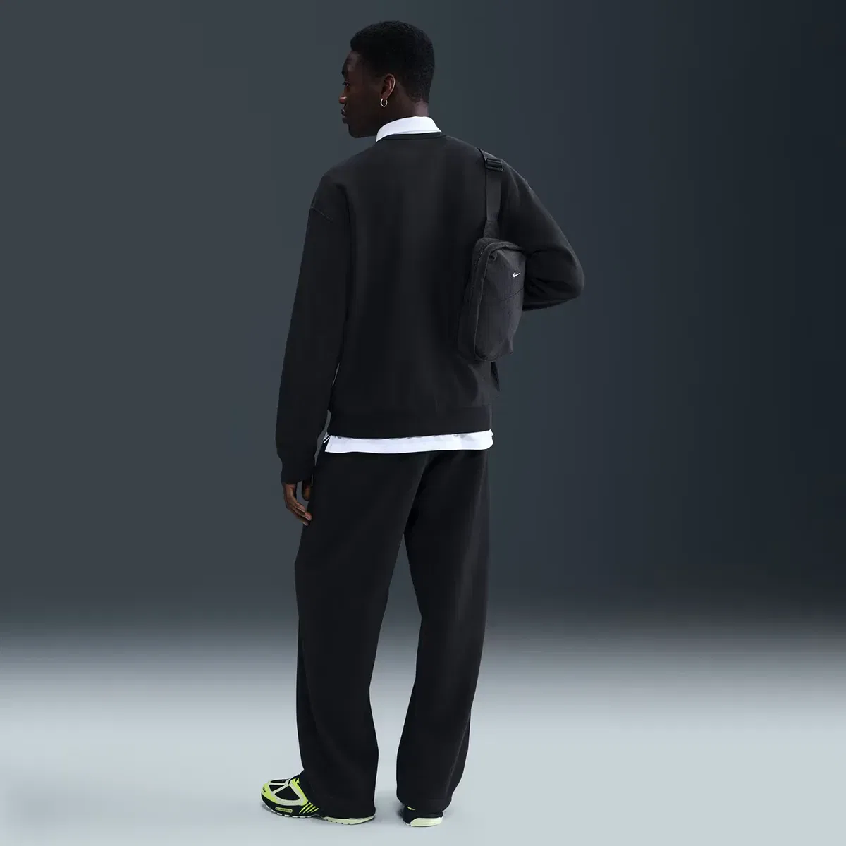 Мужская толстовка из флиса Nike, Цвет Negro — фото 2