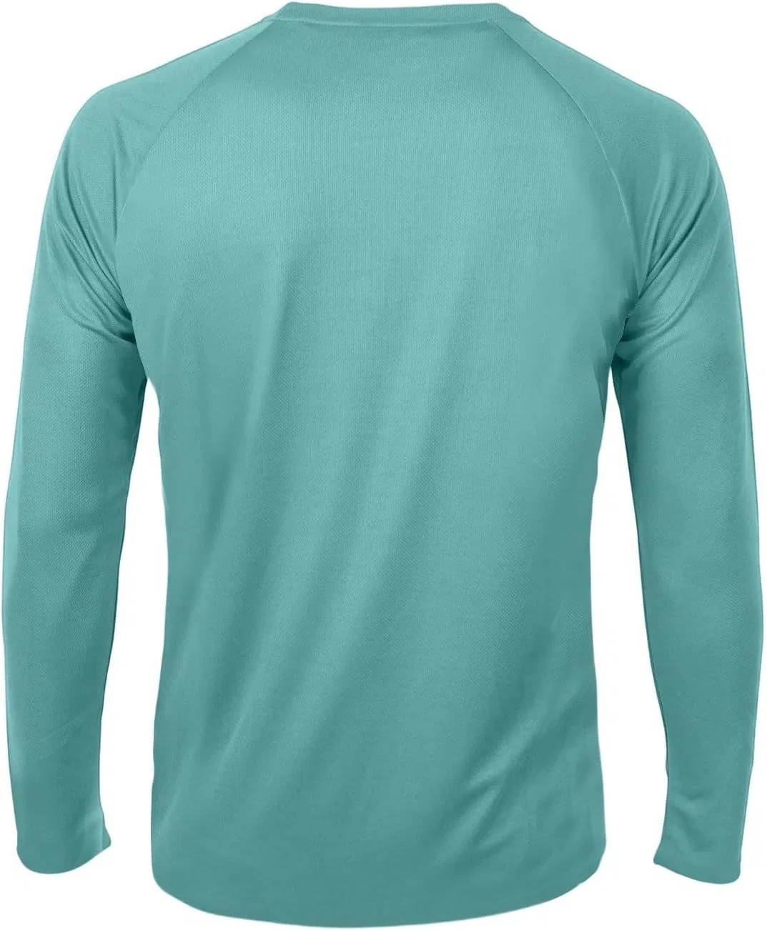 Мужская футболка с длинным рукавом классическая OMING, 4-Turquoise — фото 2