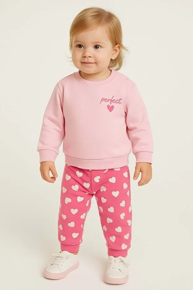 Детский спортивный комплект для девочек с принтом Ww Waka Waka Kids Store, Powder Pink