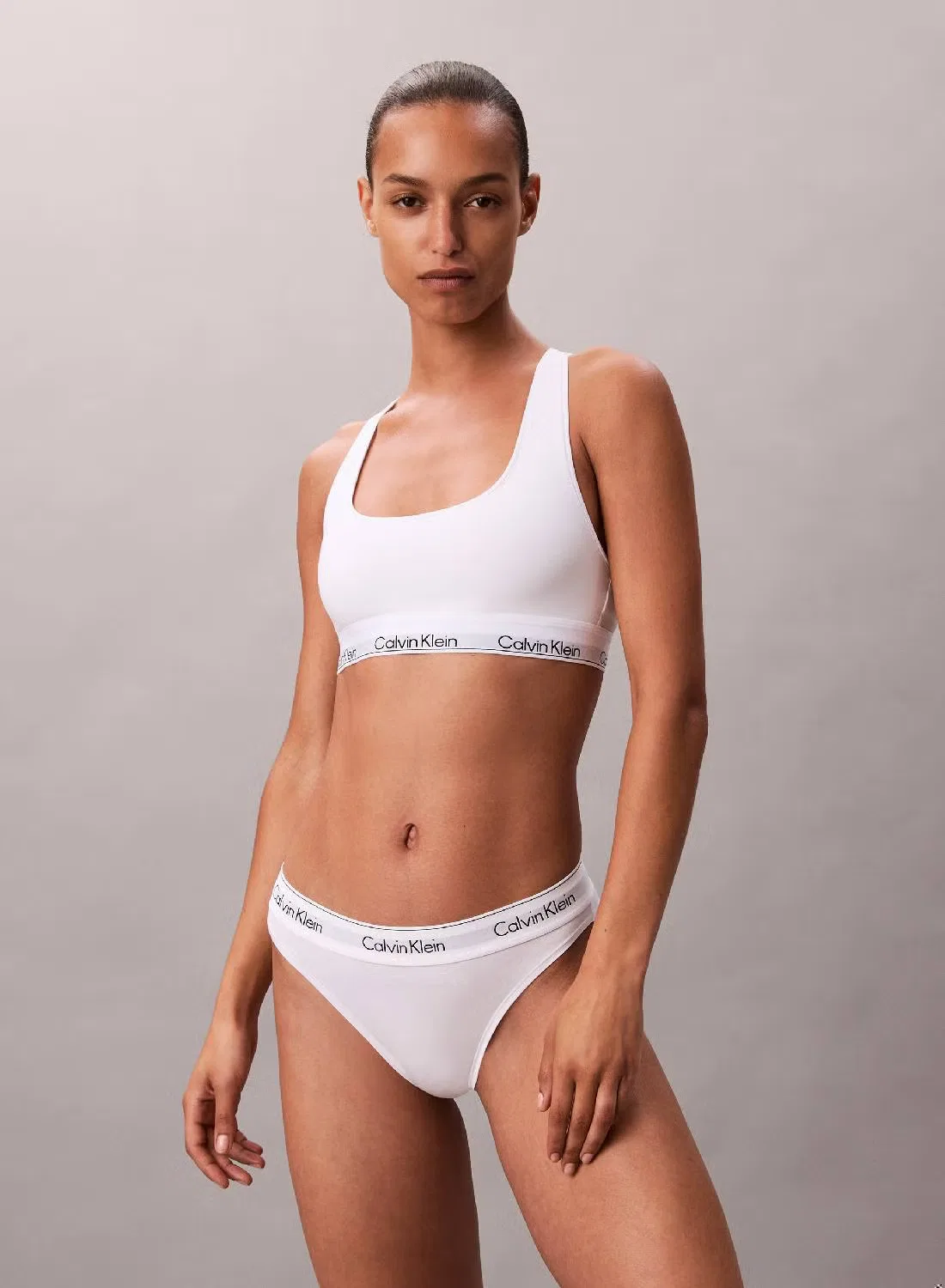 Бюстгальтер без косточек Icon Cotton Modal, Calvin Klein, белый — фото 2
