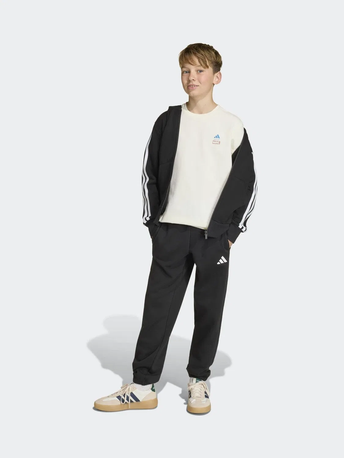 Футболка с принтом Marvel Avengers adidas, белый — фото 3