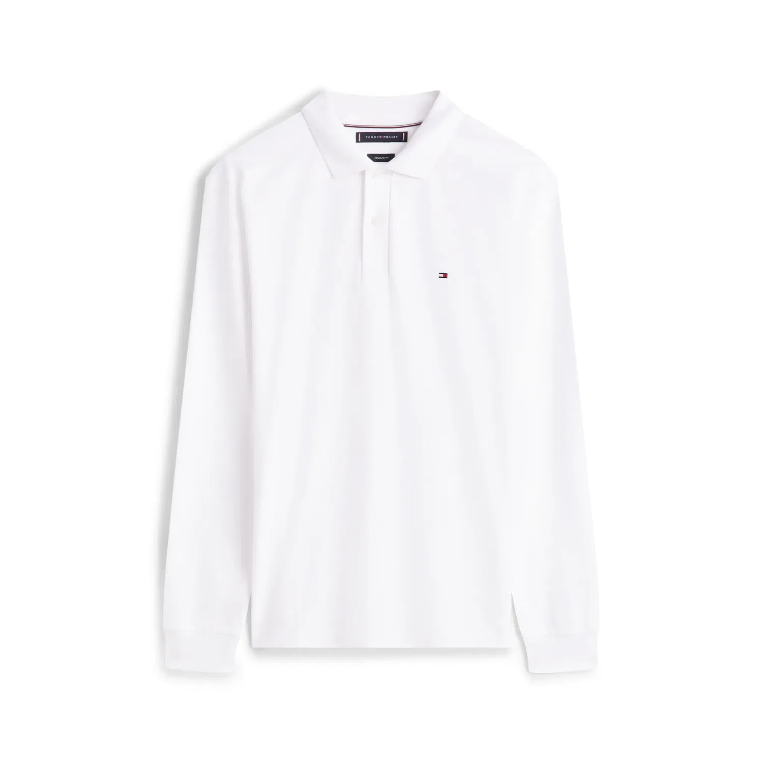 Мужское поло с длинным рукавом Liquid Cotton Tommy Hilfiger, White — фото 4