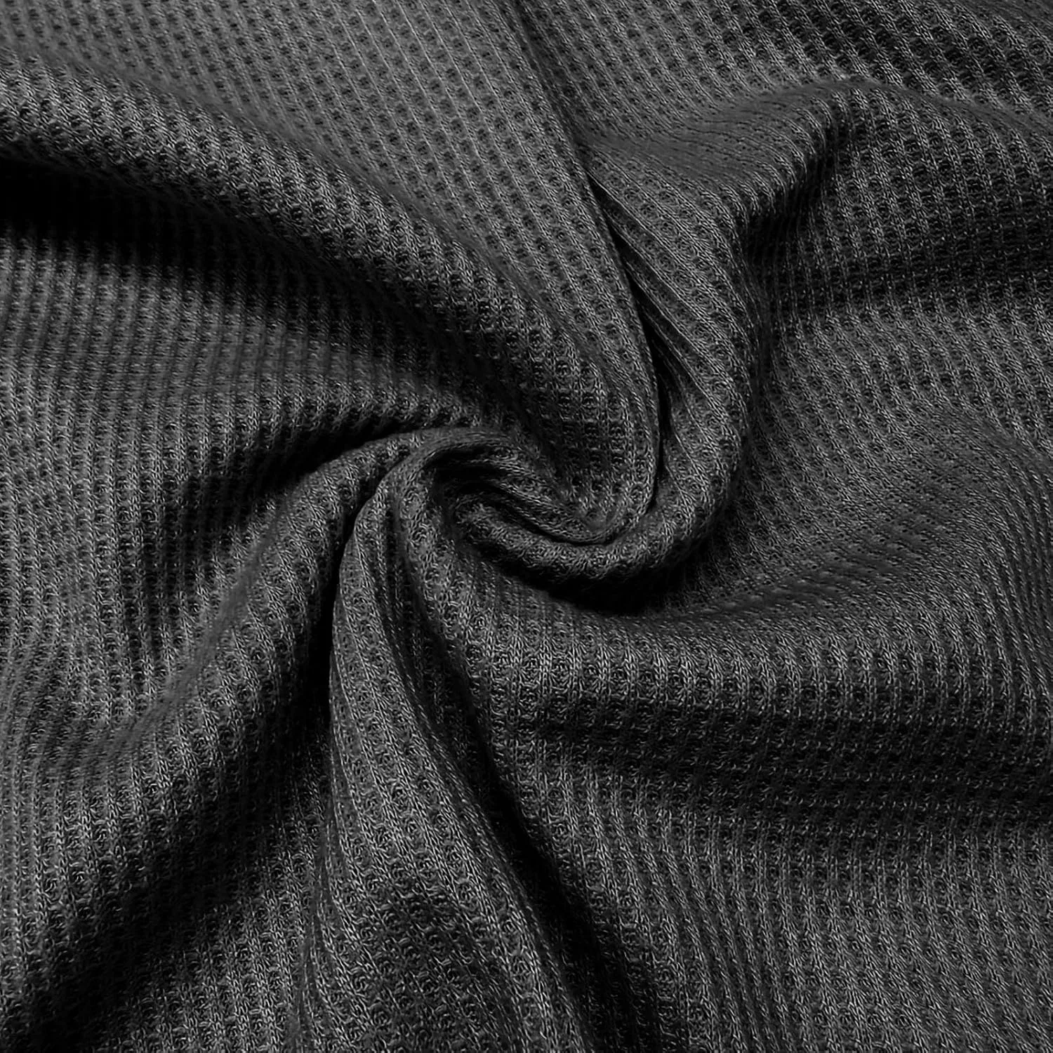 Мужская футболка с вафельным трикотажем V-образным вырезом, Dark Gray — фото 2