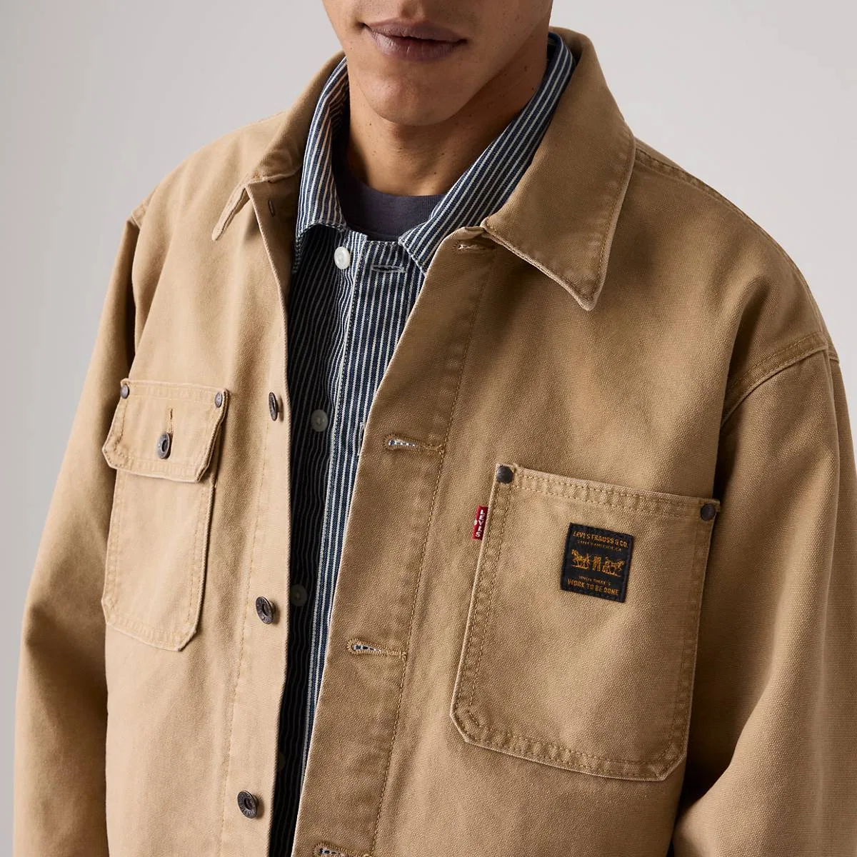 Холщовая куртка дальнобойщика «Восход солнца» Levi's, Tiger'S Eye - Brown — фото 2
