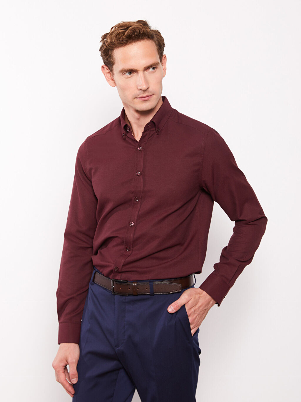 

Оксфордская мужская рубашка с длинным рукавом LCWAIKIKI Formal