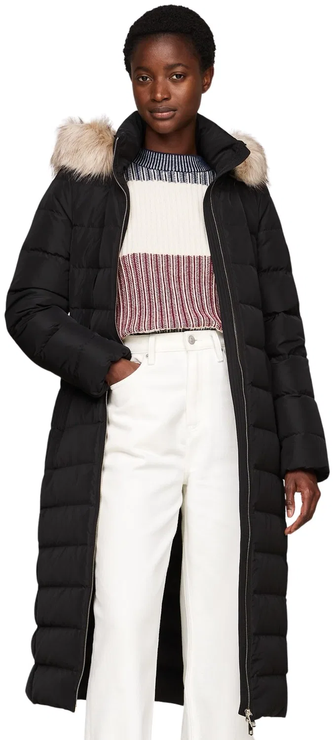Женское пальто с меховым капюшоном Heritage Tyra Tommy Hilfiger, Black (Black)
