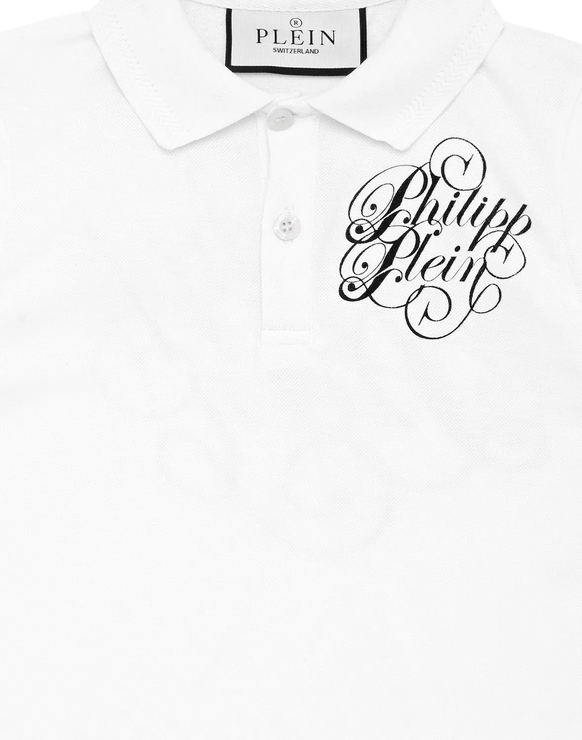 Детская рубашка поло с коротким рукавом Coursive PHILIPP PLEIN, White — фото 3