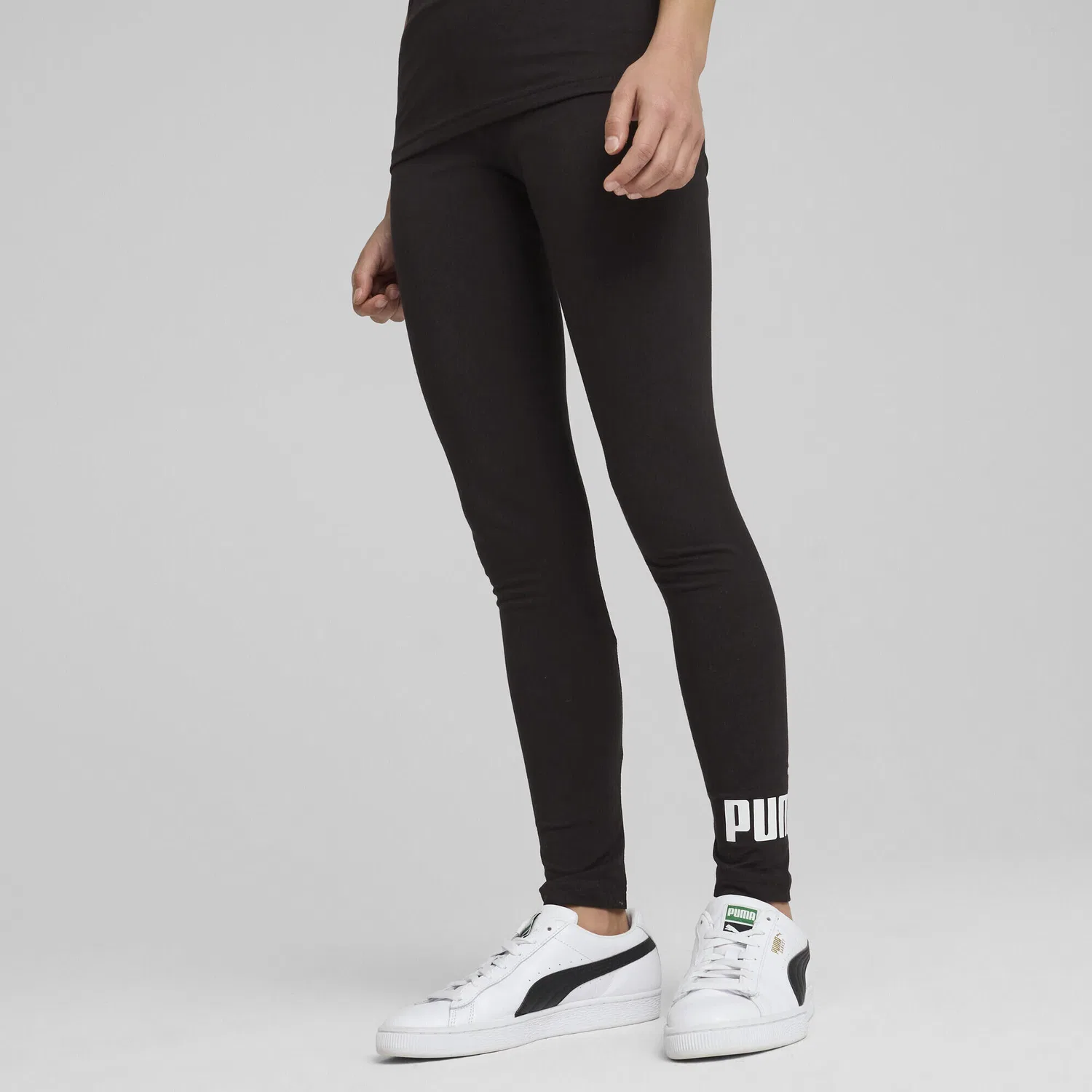 Детские леггинсы с принтом ESS No. 1 Logo Puma, Schwarz — фото 2