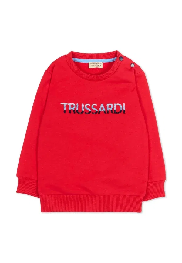 Свитшот из хлопка Tru Trussardi Junior, Red, красный