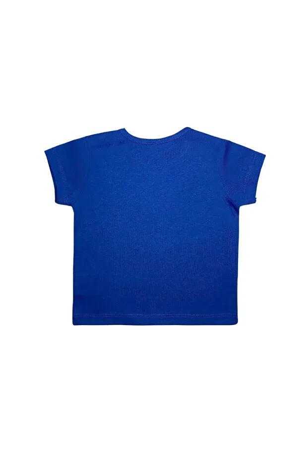 Детское для девочек футболка с коротким рукавом хлопковая Little'S World, Navy Blue — фото 4