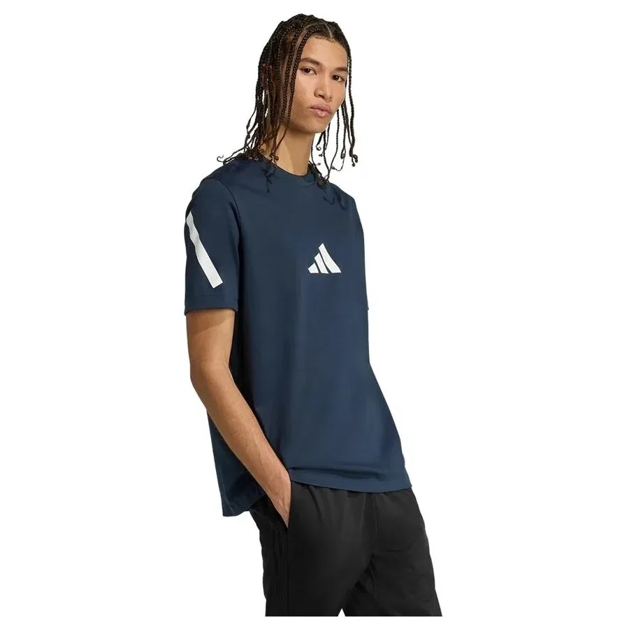 Мужская футболка с длинным рукавом Z.N.E. Tee adidas, Синий — фото 4