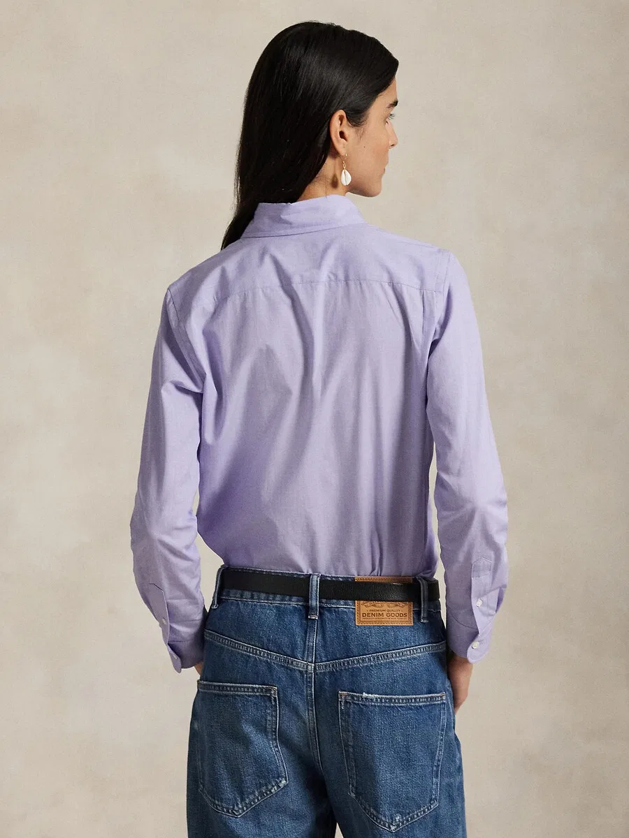 Блузка Polo Ralph Lauren светло-фиолетового цвета — фото 4