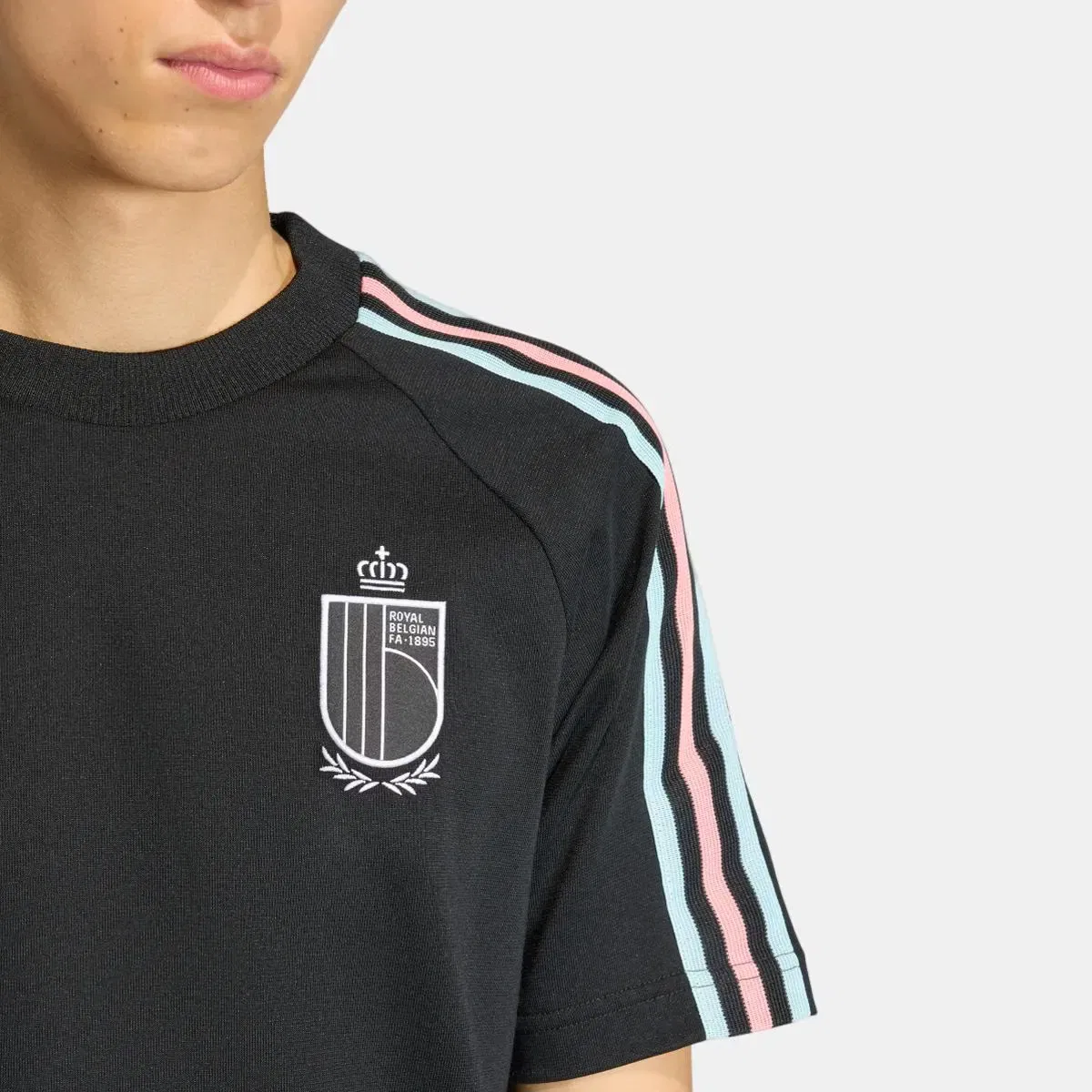 Мужская футболка с принтом Bélgica adidas Originals, Negro — фото 4