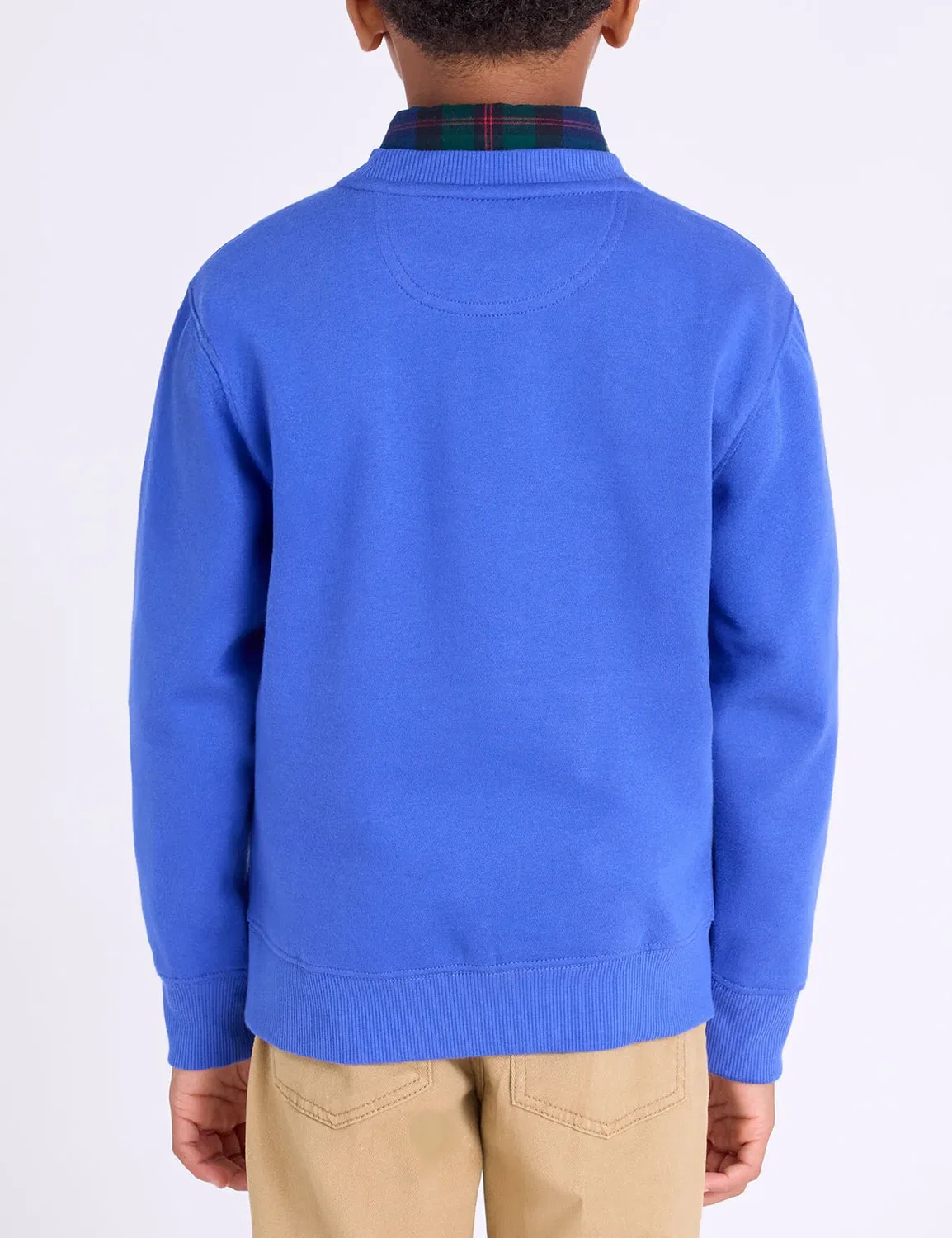 Детский флисовый пуловер с аппликацией в виде логотипа U.S. Polo Assn, Dazzling Blue — фото 4