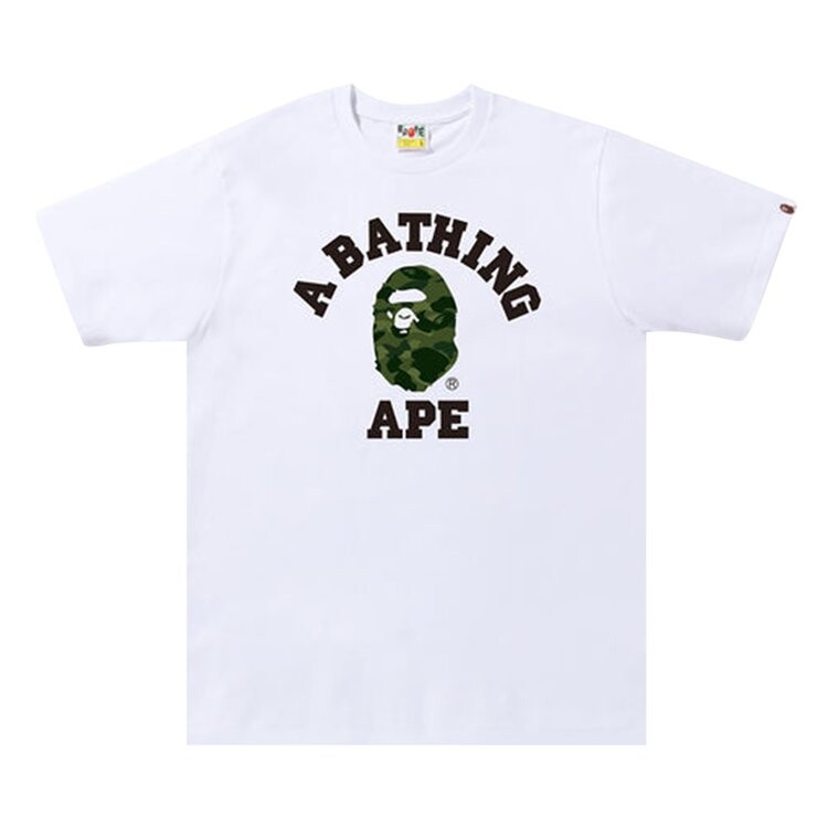 

Футболка BAPE Color Camo College Tee 'White/Green', белый